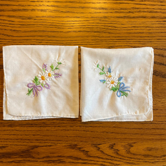 Vintage Hankies, Lot of 2 - Nostalgia 2 Now